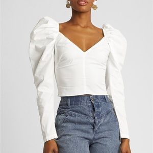 Choosy Puff Sleeve Crop Top